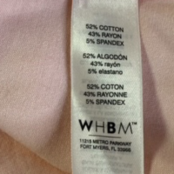 NWT WHBM Sleeveless V-Neck Button Front Tie Bottom Top Size L - Picture 8 of 8